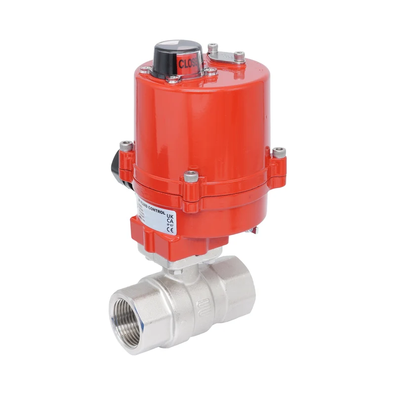 Vanne à bille électrique 2 voies en laiton Rp 1-1/4" 12 V AC/DC